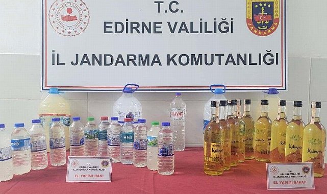 Edirne İpsala'da kaçak içkilere el konuldu