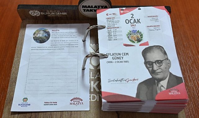 Malatya'dan özel masa takvimi