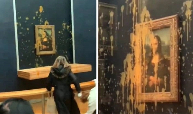 Mona Lisa'ya çorbalı saldırı