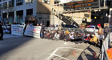 New York'ta Filistin destek gösterisi: İki köprü ve bir tünel trafiğe kapatıldı!