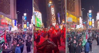 New York'un kalbinde mehter sesleri: İsrail'i protesto ettiler!