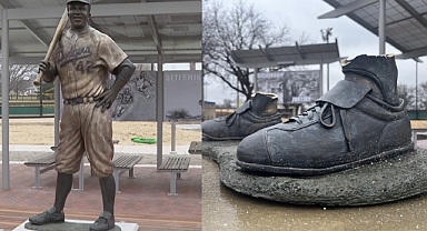 Ünlü beyzbol oyuncusu Jackie Robinson’un heykeli çalındı! 