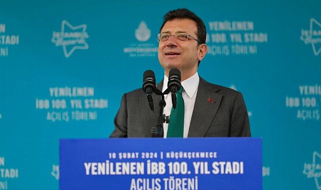Ekrem İmamoğlu İBB 100. yıl stadı açılışında konuştu