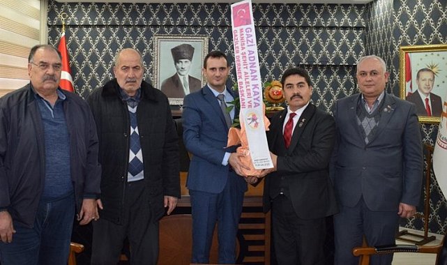 Şehit Aileleri ve Gaziler Derneğinden Kaymakam Temur'a ziyaret