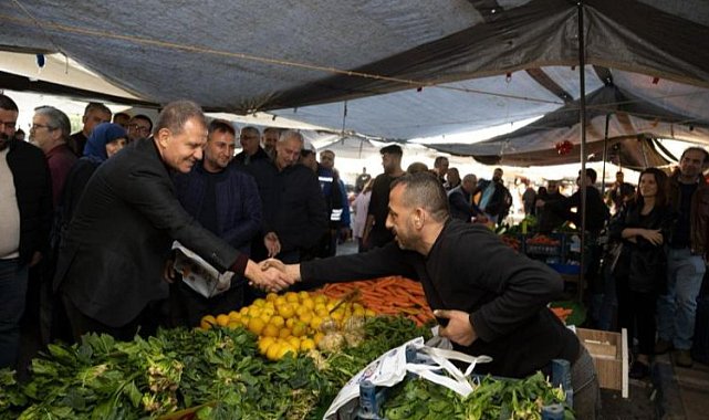 Vahap Seçer'den pazar yeri ziyareti