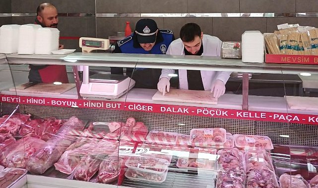Gebze Zabıtası'ndan kasap denetimi