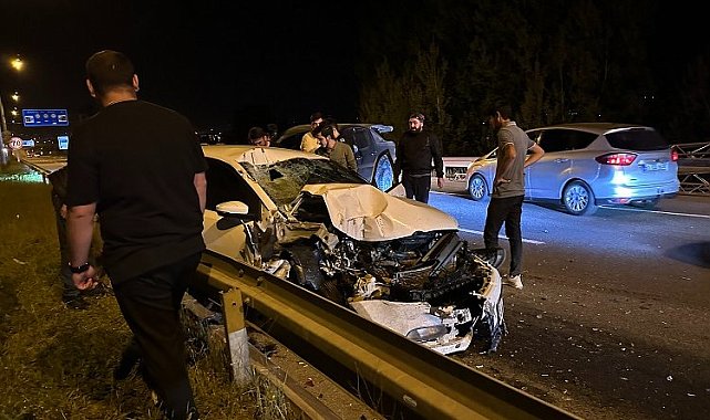Düzce'de kaza 2 yaralı 