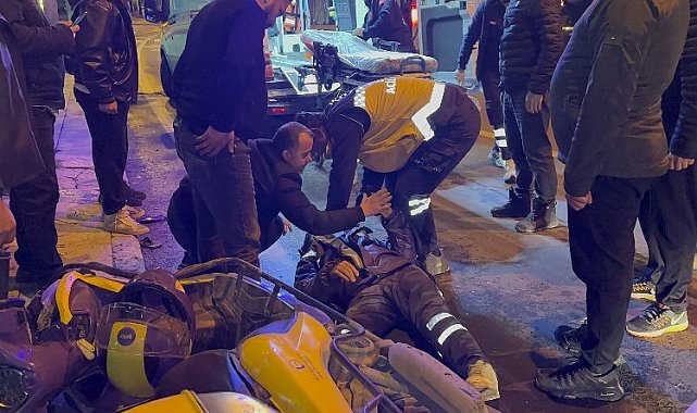 Düzce'de otomobil kuryeye çarptı: 1 yaralı