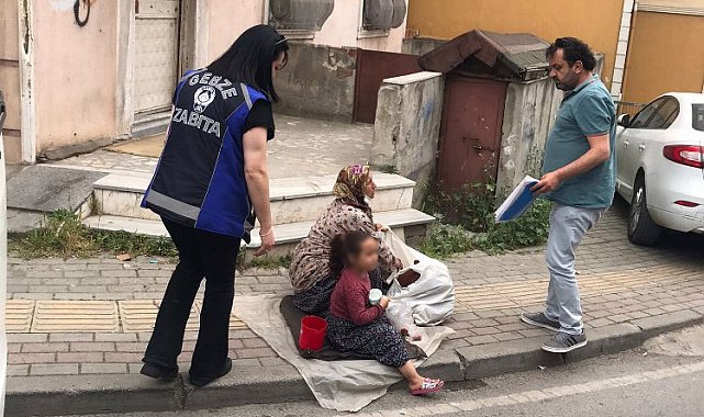 Gebze'de dilencilere yönelik çalışma