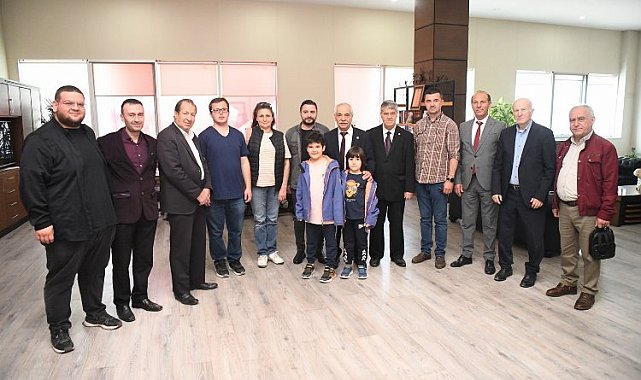 Keşanlı basın mensuplarından  Mehmet Özcan'a hayırlı olsun ziyaret