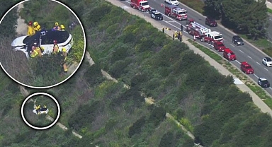 Newport Beach'te Dehşet Verici Kaza: Araç, 120 Metrelik Setten Düştü