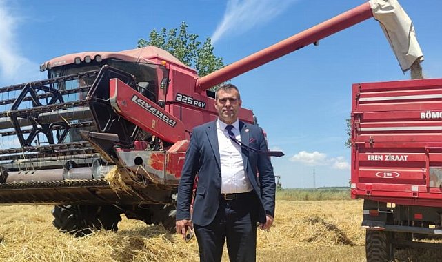 Keşan'ın ilk arpa hasadı yapıldı