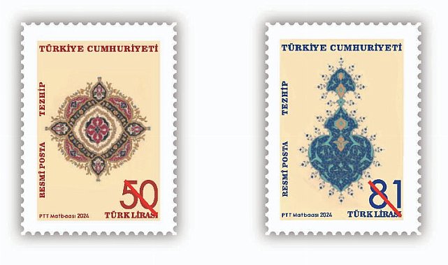 PTT'den 'Tezhip' pulları tedavülde