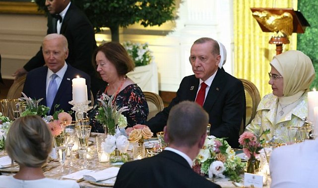 Cumhurbaşkanı Erdoğan,  Biden'ın resmi yemeğinde