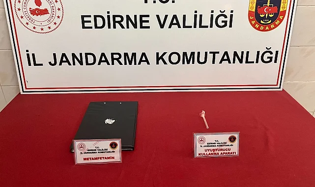 Enez'de uyuşturucu ele geçirdi!