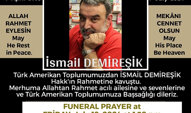 Türk Amerikan Toplumunun Acı Kaybı