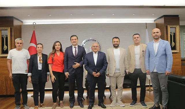 Başkan Büyükkılıç'a, İnşaat Mühendisleri Odası Başkanı Arı'dan ziyaret