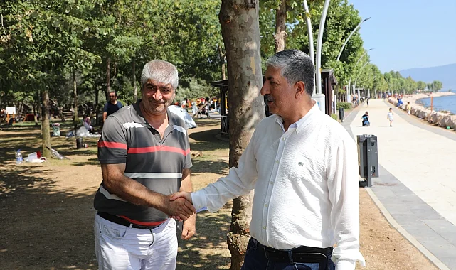 Başkan Ömeroğlu Tavşancıl sahilinde vatandaşla buluştu