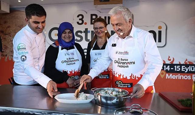 'Gastronomi Tırı' Nilüfer'de... Enginarlı pilav ikram edildi