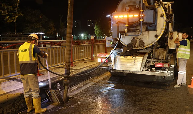 KASKİ'den gece çalışması
