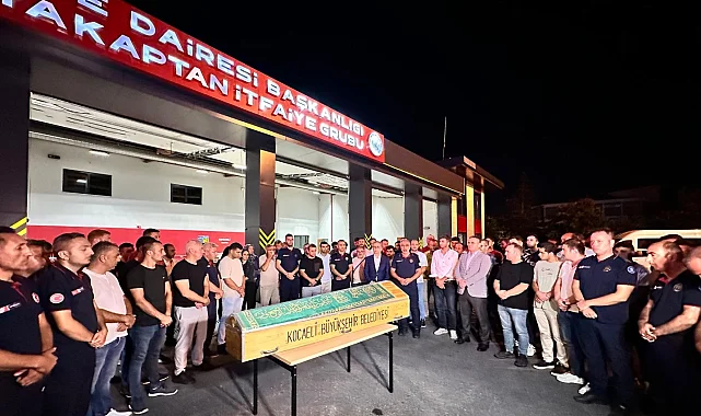 Kazada ölen itfaiye personeli için tören düzenlendi