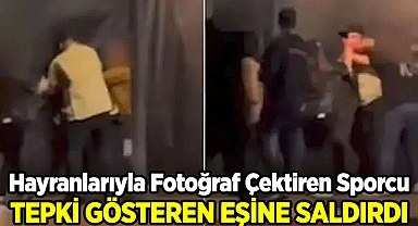 Hayranlarıyla Fotoğraf Çektiren Sporcu Tepki Gösteren Eşine Saldırdı