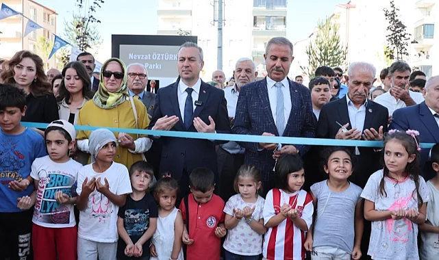 Nevzat Öztürk Parkı hizmete açıldı