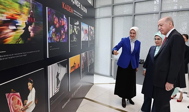 New York'ta Erdoğan çifti KADEM'in sergisini gezdi