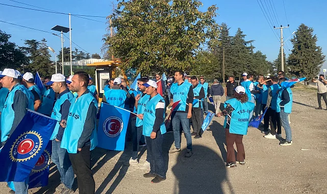 Tes-İş  üyelerinden İpsala'da eylem
