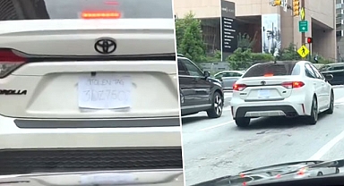 ABD’de sürücü plaka yerine A4 kağıt yapıştırdı: Bu adam kesin Türk!