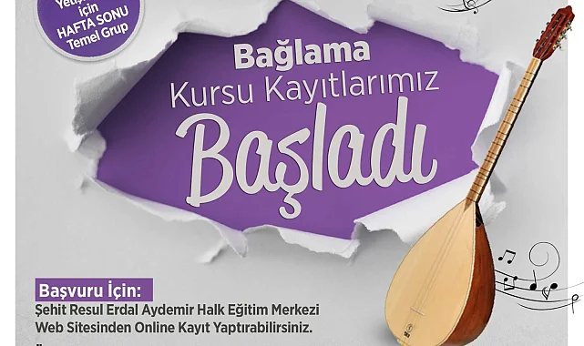 Bağlama öğrenmek isteyenler Talas Musiki Cemiyeti'ne