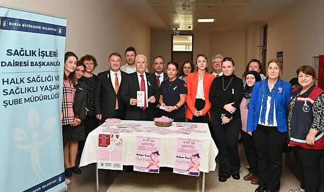 Bursa Büyükşehir'den 'pembe kurdele' farkındalığı