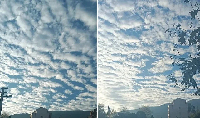 Bursa'da kümülüs bulutları görsel şölen sundu