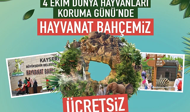 Kayseri'de Hayvanları Koruma Günü'nde "Hayvanat Bahçesi" ücretsiz