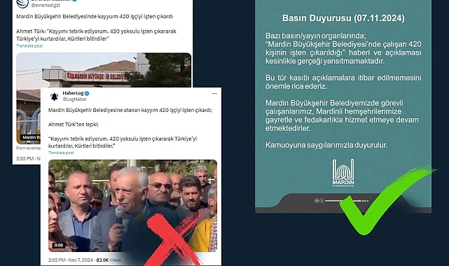 Mardin Büyükşehir'de 450 kişi işten mi çıkarıldı? Açıklama İletişim'den geldi