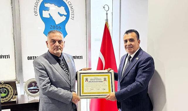 OGC Başkanı Aydın'a MZOB'tan 'Çiftçi Dostu Şeref Belgesi'