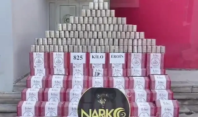 Adana'da 825 kilogram eroin ele geçirildi