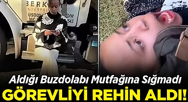 Aldığı Buzdolabı Mutfağına Sığmadı: Teslimat Görevlisini Rehin Aldı!