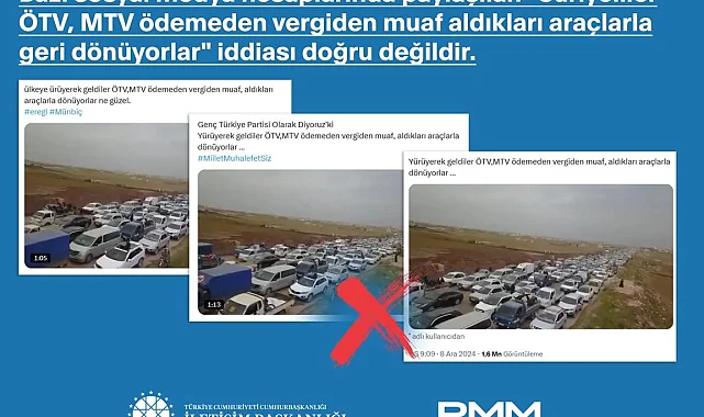 Suriyelilerin ayrıcalıklı dönüş iddialarına İletişim'den açıklama