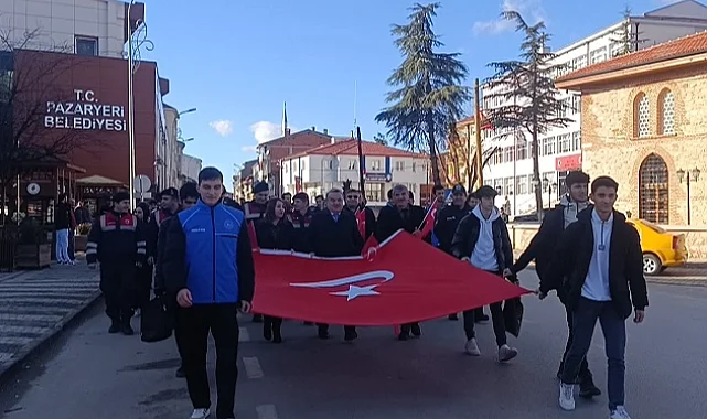 Bilecik Pazaryeri'nde Sarıkamış Şehitleri anısına yürüyüş