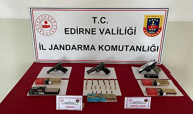Edirne Havsa'da kaçak silah operasyonu!
