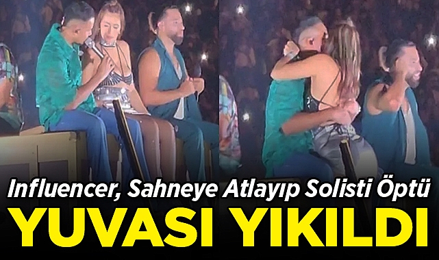 Influencer, Sahneye Atlayıp Hayranı Olduğu Solisti Öptü: 10 Yıllık Mutlu Yuvası Yıkıldı!
