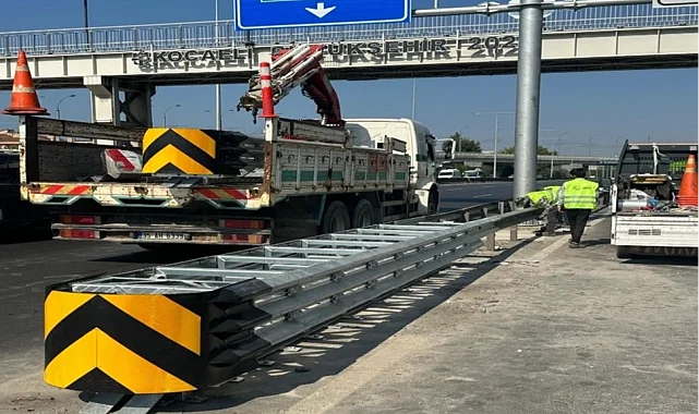 Kocaeli Büyükşehir'den 65 bin metre oto korkuluk
