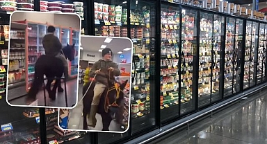 Markete atla girdi, şaşkınlık yarattı: Sadece İrlanda'da olur!