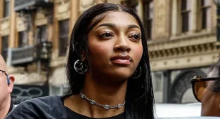 Angel Reese dons eye-catching March Madness fit carrying iconic quote