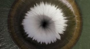California lake's giant 'glory hole' on full display