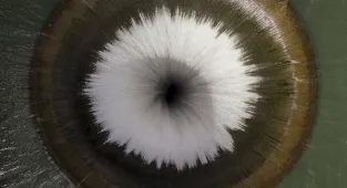 California lake's giant 'glory hole' on full display
