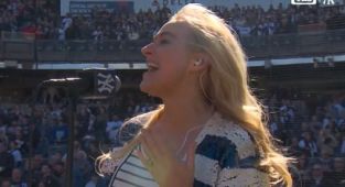 Fans slam star for 'worst national anthem performance ever'