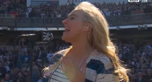Fans slam star for 'worst national anthem performance ever'