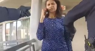 Harrowing video captures zombie-like mom after 'slitting son's throat'